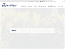 Tablet Screenshot of cityofevanston.org
